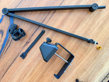 Load image into Gallery viewer, Microphone Desk Mounted Suspension Boom Scissor Arm Stand (40cmx2) Flexi Angle Hold upto 2kg Weight