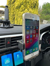Load image into Gallery viewer, 360° Rotatable Car Air Ventilitaion Grid Phone Holder One Touch with Long Hook Clamp Anti Fall
