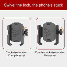 Load image into Gallery viewer, Motorcycle Cell Phone Holder - Scooter Phone Clip Cycling Phone Stand | Motorcycle Handlebar Mount Cell Phone Holder Anti-Slip Handlebar Clamp for Motorcycle