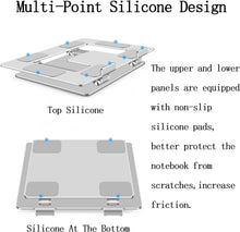 Load image into Gallery viewer, Adjustable Laptop Stand Portable Ergonomic Aluminum Laptop Computer Stand with Heat-Vent Compatible with 10-18 Inches Notebook Computer (Thickness 4mm, Silver)