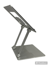 Load image into Gallery viewer, Adjustable Laptop Stand Portable Ergonomic Aluminum Laptop Computer Stand with Heat-Vent Compatible with 10-18 Inches Notebook Computer (Thickness 4mm, Silver)
