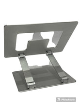 Load image into Gallery viewer, Adjustable Laptop Stand Portable Ergonomic Aluminum Laptop Computer Stand with Heat-Vent Compatible with 10-18 Inches Notebook Computer (Thickness 4mm, Silver)