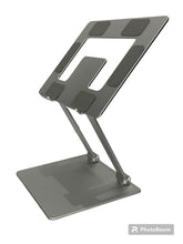 Load image into Gallery viewer, Adjustable Laptop Stand Portable Ergonomic Aluminum Laptop Computer Stand with Heat-Vent Compatible with 10-18 Inches Notebook Computer (Thickness 4mm, Silver)