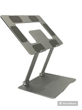 Load image into Gallery viewer, Adjustable Laptop Stand Portable Ergonomic Aluminum Laptop Computer Stand with Heat-Vent Compatible with 10-18 Inches Notebook Computer (Thickness 4mm, Silver)