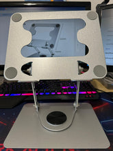 Load image into Gallery viewer, Laptop Notebook Tablet Stand, Height Adjustable, Foldable, Ergonomic Design with 360° Rotating Base (26cm x 22cm) Compatible with Laptop 11" to 17" Inch