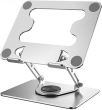 Load image into Gallery viewer, Laptop Notebook Tablet Stand, Height Adjustable, Foldable, Ergonomic Design with 360° Rotating Base (26cm x 22cm) Compatible with Laptop 11" to 17" Inch