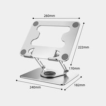 Load image into Gallery viewer, Laptop Notebook Tablet Stand, Height Adjustable, Foldable, Ergonomic Design with 360° Rotating Base (26cm x 22cm) Compatible with Laptop 11" to 17" Inch