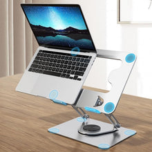 Load image into Gallery viewer, Laptop Notebook Tablet Stand, Height Adjustable, Foldable, Ergonomic Design with 360° Rotating Base (26cm x 22cm) Compatible with Laptop 11" to 17" Inch