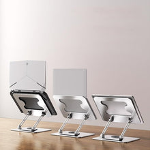 Load image into Gallery viewer, Laptop Notebook Tablet Stand, Height Adjustable, Foldable, Ergonomic Design with 360° Rotating Base (26cm x 22cm) Compatible with Laptop 11" to 17" Inch
