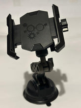 Load image into Gallery viewer, 360° Universal Rotatable with Flexible Robotic Arms to support various viewwing angles. Lockable Phoe Bracket support phone size from 12cm to 18cm Width.