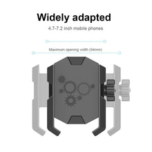 Load image into Gallery viewer, 360° Universal Rotatable with Flexible Robotic Arms to support various viewwing angles. Lockable Phoe Bracket support phone size from 12cm to 18cm Width.