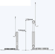 Load image into Gallery viewer, Aluminum Phone Tablet Stand Desktop Mount Riser 360° Rotation Height Adjustable Support Phone Tablet up to Size 13.0" Inch (MT-136)