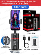 Load image into Gallery viewer, 360° Rotatable Gimbal Fast Face & Object Tracking, Auto Face Tracking Tripod, Remote Control Camera, Portable All-in-one Cameraman Robot Mount for Phone Video Vlog Live Streaming with Upgraded Auto Tracking Phone Holder (P02)