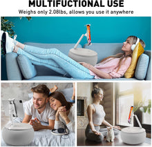 Load image into Gallery viewer, Phone Tablet Pillow Stand 360° Desktop Holder with Bean Bag Soft Pillow Support Size 4.5"-13"
