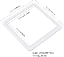 Load image into Gallery viewer, PULUZ LED Shadowless Light Panel,29cm Brighten Bottom LED Lamp Combined with 30cm Light Box Photography for Small Product,26cm x 26cm Effective Area