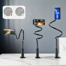Load image into Gallery viewer, Adjustable Long Gooseneck Magnetic Phone Holder, Aluminum Alloy Twistable Rotating Magnet Mount with Magnetic Ring, Hands-Free Mobile Stand for Kitchen, Office, Bedroom