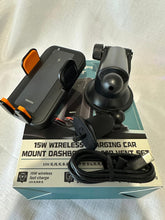 Load image into Gallery viewer, REMAX RM-C04 15W Fast Car Wireless Charger & Holder w Dash Mount/Air Vent Anti Fall Set