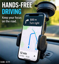 Load image into Gallery viewer, Universal Car Phone Mount – Strong Suction Cup Dashboard & Windshield, Flexi Adjustable Angle