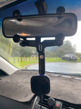 Load image into Gallery viewer, 360° Rotate 15W Magnetic Magsafe Wireless Charger Phone Holder for Car Rear View Mirror