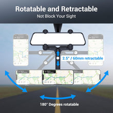 Load image into Gallery viewer, 360° Rotate Multi Angle Adjustment Magnetic Phone Holder for Rear View Mirror