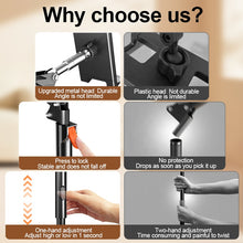 Load image into Gallery viewer, X&X 1.75m Lazy Bed Mobile Phone Tablet Floor Holder 360 Flexible Arms Adjustable Aluminum Mobile Phone Tablet PC Stand