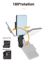 Load image into Gallery viewer, Bafang ST-196 rgb led video camera light, portable clip on panel light for camera/phone/laptop/tablet/computer 2500-9000k