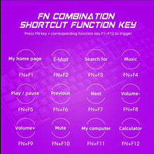 Load image into Gallery viewer, T-WOLF T17 True Mechanical Keyboard for Esports Games Metal RGB Glow Laptop Desktop Punk Keyboard, Office, Home, Business, Game, Office, PC, Tablet, Gaming Glow Mechanical Keyboard