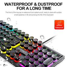 Load image into Gallery viewer, T-WOLF TF270 Colorful USB LED Light Effect Retro Gaming Wired Keyboard And Mouse Set