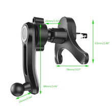 Load image into Gallery viewer, 360° Car Air Vent Phone Mount Holder with Anti Fall Hook Design & Flexible Joint Arm Support Phone Size up to 11cm in Width