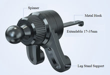 Load image into Gallery viewer, 360° Universal Car Phone Holder for Air Vent with Anti Fall Hook and One Touch Phone Mount Expandable witdth to 10cm