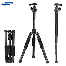 Load image into Gallery viewer, YUNTENG VCT-180 Portable Multipurpose Selfie Foldable Tripod Stand (35cm-174cm) for Phone & Camera Selfie with Remote