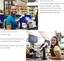 Load image into Gallery viewer, Universal Aluminum Metal POS Terminal Stand Swivel Credit Card Machine Stand Terminal POS Display Stand