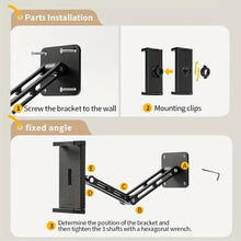 Load image into Gallery viewer, 4-12.9 Inch Aluminum Alloy Rotating Cantilever Wall Mount For Phones And Tablets