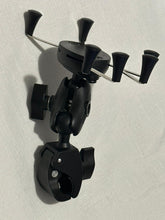 Load image into Gallery viewer, Aluminum Universal 360° Bike Bicycle Handle Bar Clamp Base W Double Socket Arm & 6-Claw Phone Holder