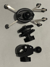 Load image into Gallery viewer, Aluminum Universal 360° Bike Bicycle Handle Bar Clamp Base W Double Socket Arm & 6-Claw Phone Holder