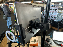 Load image into Gallery viewer, Universal 360° Rotatable Claw Clamp Phone & Tablet Holder from 7.0" to 13.0" for Bicycle, Treadmill, Bike Handle Bar Clamp Design