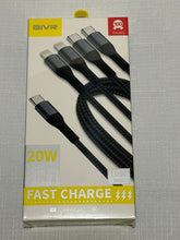 Load image into Gallery viewer, AIVR USB C to 2 x Type-C & 2 x Lightning Charing Cable 1000mm Support PD20W Fast Charge 1 Meter