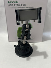 Load image into Gallery viewer, LAN PARTE Heavy Duty Universal Car Large Aluminum Suction Cup Phone 360° Holder Flexible Bracket (Width 9cm)