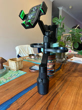 Load image into Gallery viewer, MAILUZHE Car Cup Holder 4 in 1 Expander Tray,Detachable Car Food Tray Retractable with Dual Cup Holder, Phone Holder, 360°Rotation Adjustable Base, Road Trip Essentials Car Accessories (D04)