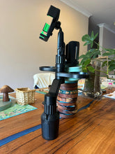 Load image into Gallery viewer, MAILUZHE Car Cup Holder 4 in 1 Expander Tray,Detachable Car Food Tray Retractable with Dual Cup Holder, Phone Holder, 360°Rotation Adjustable Base, Road Trip Essentials Car Accessories (D04)