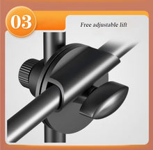 Load image into Gallery viewer, Microphone Phone Stand Universal Metal Carbon Steel Adjustable Lift Cantilever Microphone Stand with Solid Metal Base