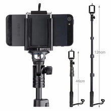 Load image into Gallery viewer, YUNTENG YT-0188 Extendable Handheld Tripod Monopod Adapter Self Held with Phone Clip & Bluetooth Shutter