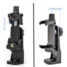 Load image into Gallery viewer, Yunteng 5528 Horizontal and Vertical Swivel Photo Cell Phone Clip Tripod Head Adapter Cell Phone Clip