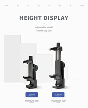 Load image into Gallery viewer, Yunteng 5528 Horizontal and Vertical Swivel Photo Cell Phone Clip Tripod Head Adapter Cell Phone Clip