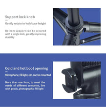 Load image into Gallery viewer, YUNTENG VCT-91666 Multifunctional Desktop Selfie Stick Tripod, Portable Floor Stand, Universal Travel Stand, All-in-1