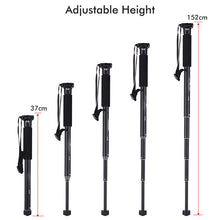 Load image into Gallery viewer, YUNTENG YT-218 Portable Photography Monopod Alum Alloy 1/4" Screw Mount 37-152cm Adjustable Height Max. Load 1.5kg