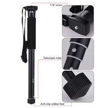 Load image into Gallery viewer, YUNTENG YT-218 Portable Photography Monopod Alum Alloy 1/4" Screw Mount 37-152cm Adjustable Height Max. Load 1.5kg