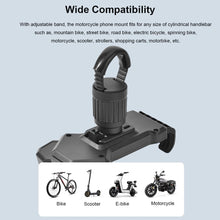 Load image into Gallery viewer, Universal Phone Holder with Adjustable Strap for Bike Bicycle E-Bike Scooter One Touch Open Support Phone Size up to 7.2"