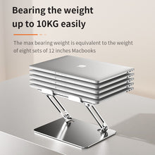 Load image into Gallery viewer, Adjustable Laptop Stand, Portable and Adjustable Handy Laptop Riser Ergonomic Computer Notebook Stand for MacBook Air Pro, Dell XPS, HP (12-17.3'') Sliver