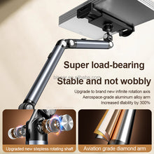 Load image into Gallery viewer, X&X Lazy Tablet Phone Universal Holder Aluminum Alloy Arm Adjustable 360 Rotation Floor Stand Tablet PC Stand Mobile Phone Holder